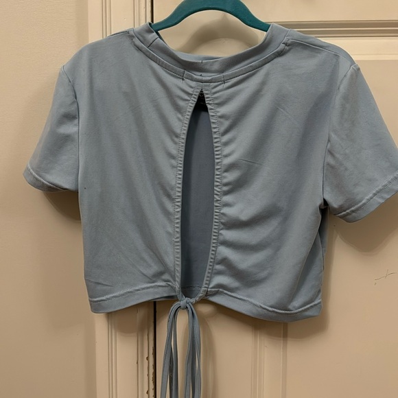 Forever 21 blue shirt with back cutout, Medium - Picture 1 of 3